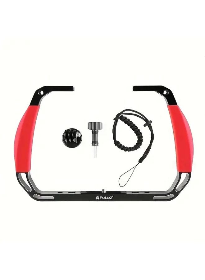 Blue Dual Silicone Handles Aluminum Alloy Underwater Diving Rig for GoPro DJI OSMO Action Insta360 Action Cameras - Image 5